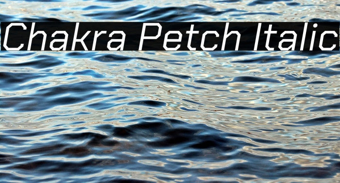 Chakra Petch Italic Font examples