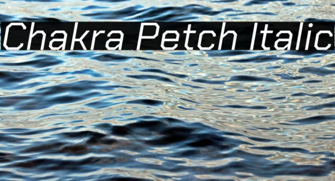 Chakra Petch Italic Example 3