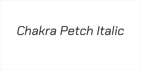 Chakra Petch Italic Logo