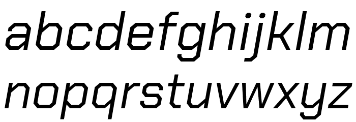 Chakra Petch Italic Font LOWERCASE