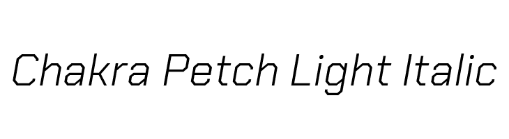 Chakra Petch Light Italic Font