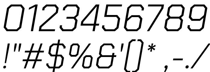 Chakra Petch Light Italic Font OTHER CHARS