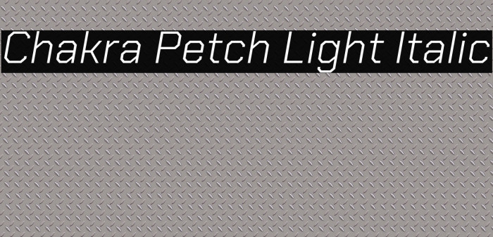 Chakra Petch Light Italic Font examples