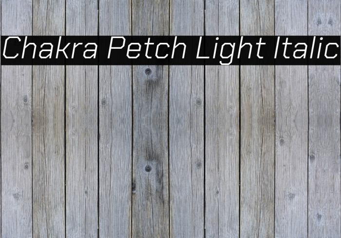 Chakra Petch Light Italic Font examples