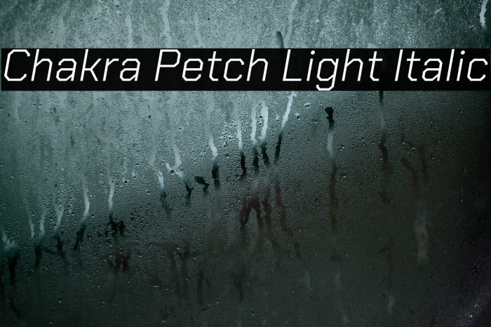 Chakra Petch Light Italic Font examples