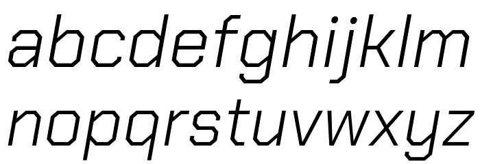 Chakra Petch Light Italic Font LOWERCASE