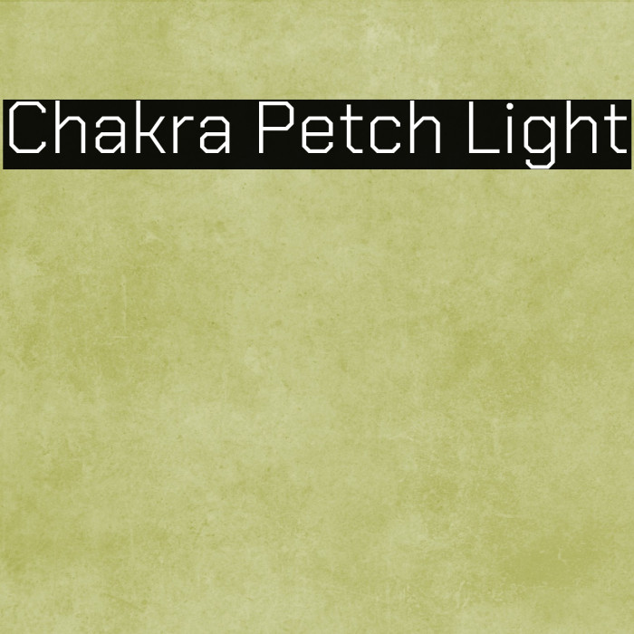 Chakra Petch Light Font examples