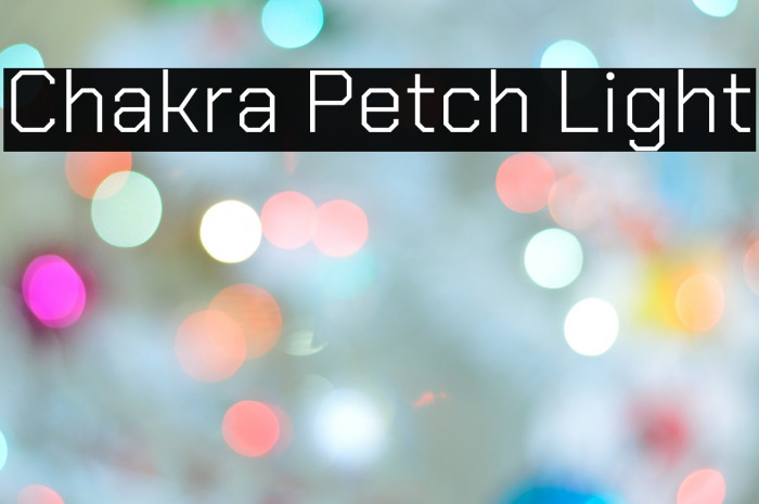 Chakra Petch Light Font examples