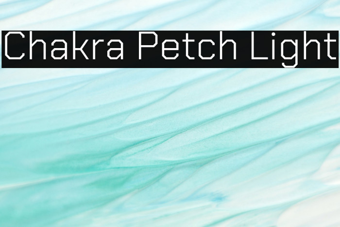 Chakra Petch Light Font examples