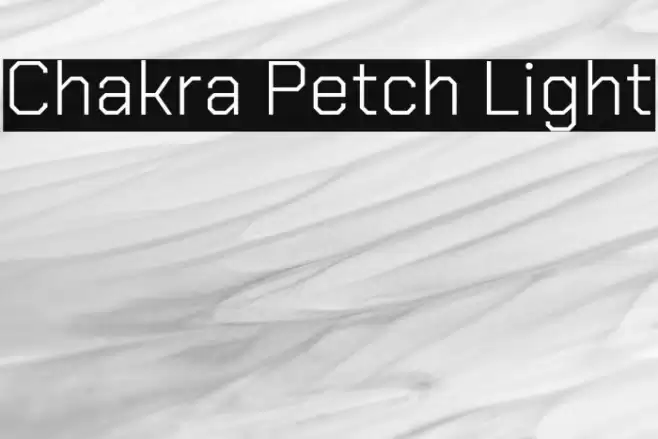 Chakra Petch Light फ़ॉन्ट examples