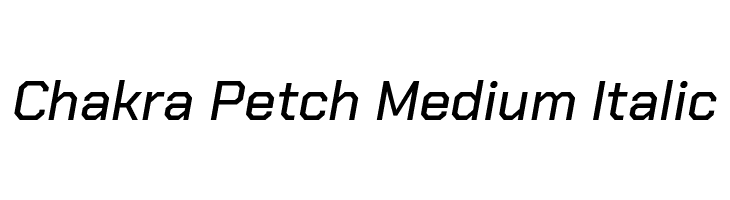 Chakra Petch Medium Italic  font caratteri gratis