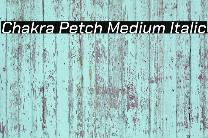 Chakra Petch Medium Italic Font examples