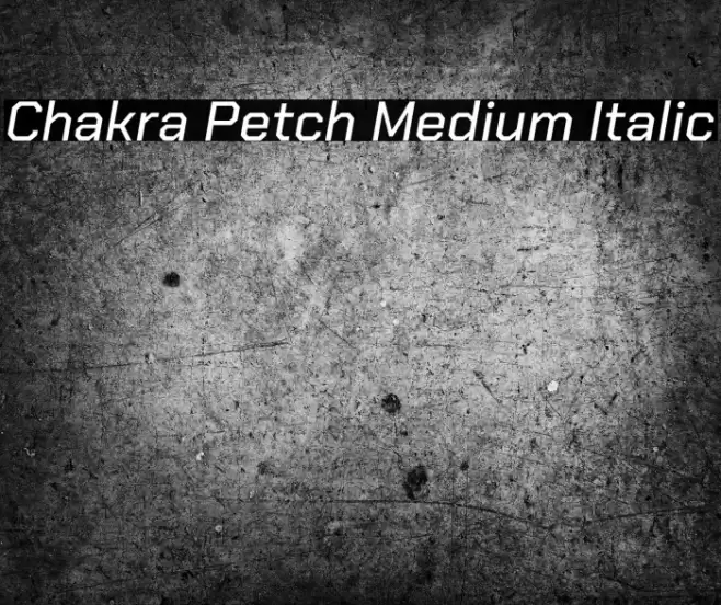 Chakra Petch Medium Italic Font examples