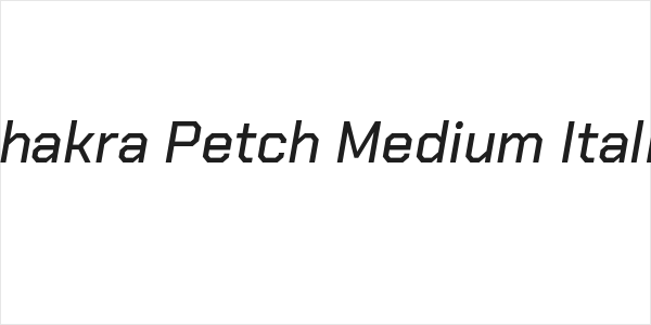 Chakra Petch Medium Italic Logo