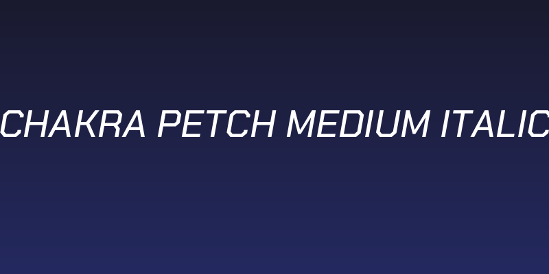 Chakra Petch Medium Italic Social Header
