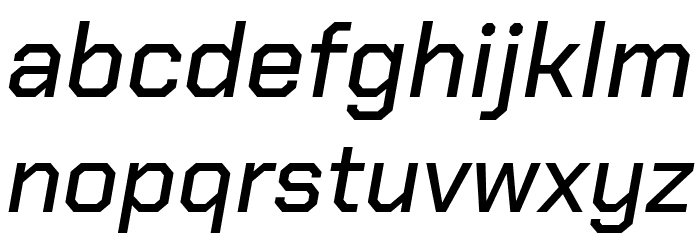 Chakra Petch Medium Italic Font LOWERCASE