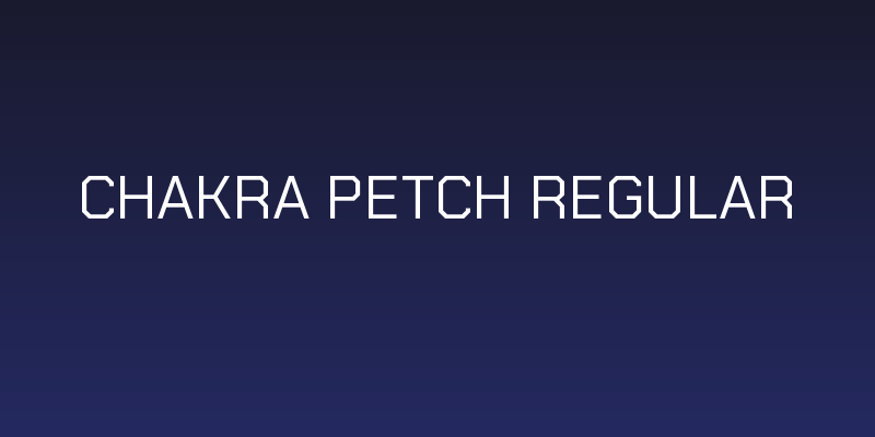 Chakra Petch Regular Social Header