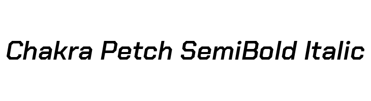 Chakra Petch SemiBold Italic Font