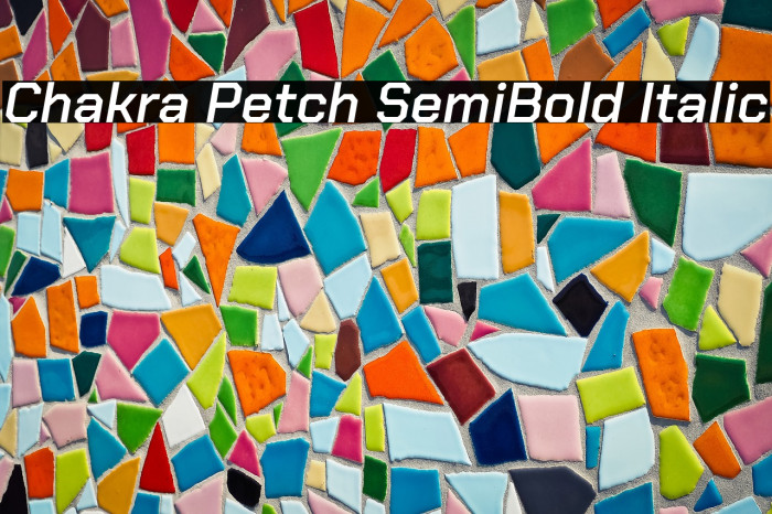 Chakra Petch SemiBold Italic Font examples