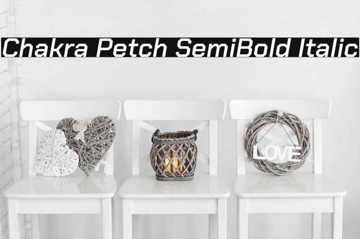 Chakra Petch SemiBold Italic Font examples