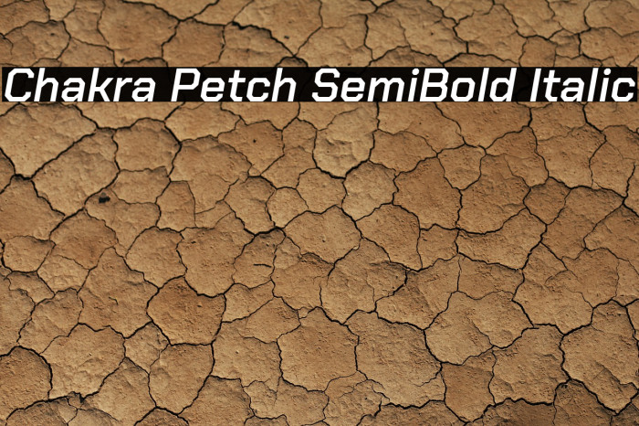 Chakra Petch SemiBold Italic Font examples