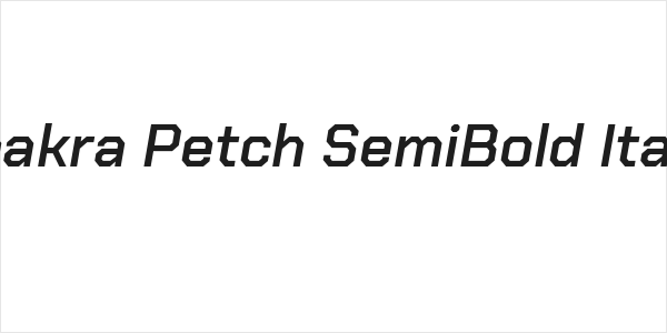 Chakra Petch SemiBold Italic Logo