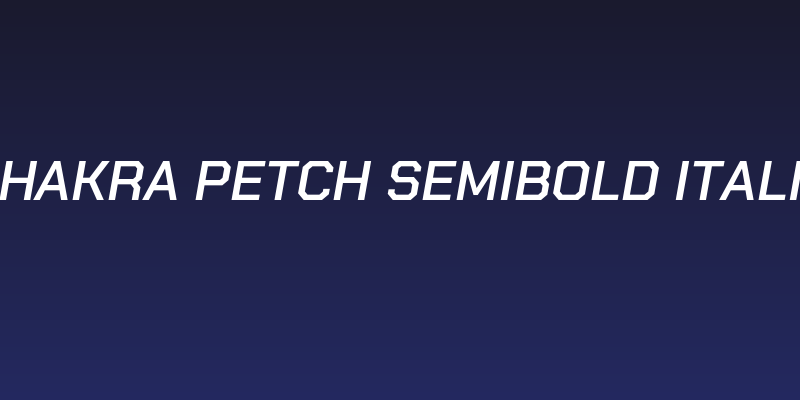 Chakra Petch SemiBold Italic Social Header