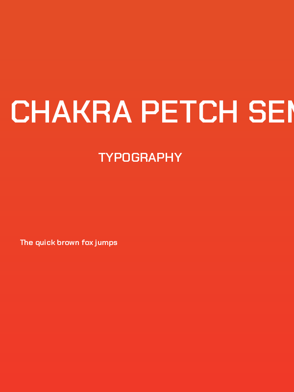 Chakra Petch SemiBold Poster
