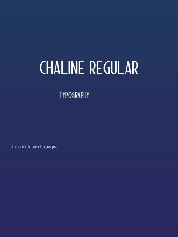Chaline Regular Poster