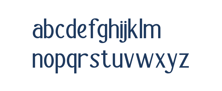Chaline Regular Lowercase
