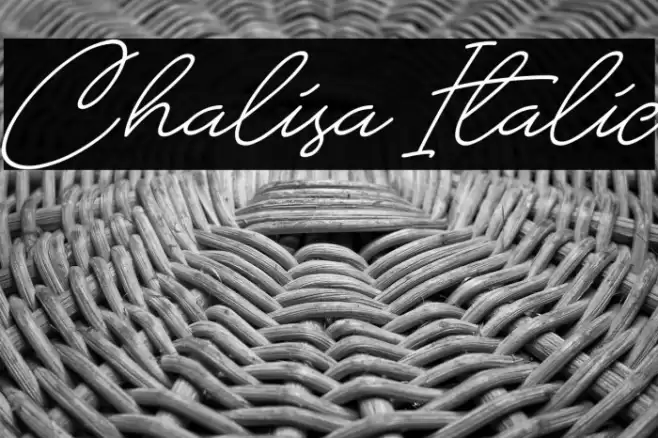Chalisa Italic Font examples