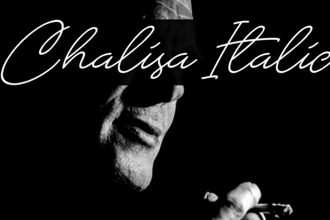 Chalisa Italic Font examples