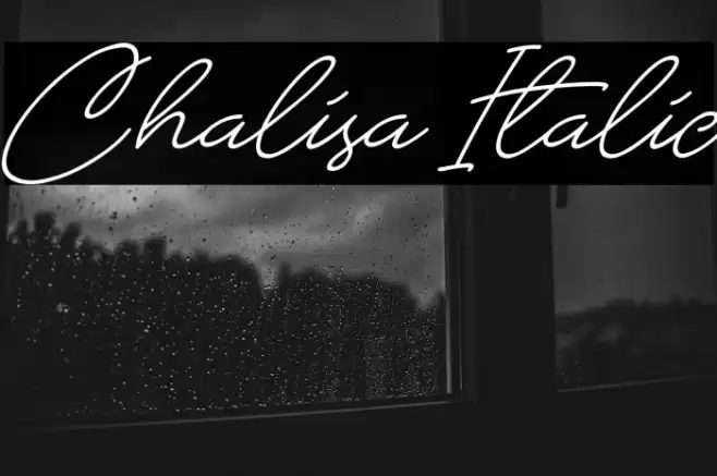 Chalisa Italic Font examples