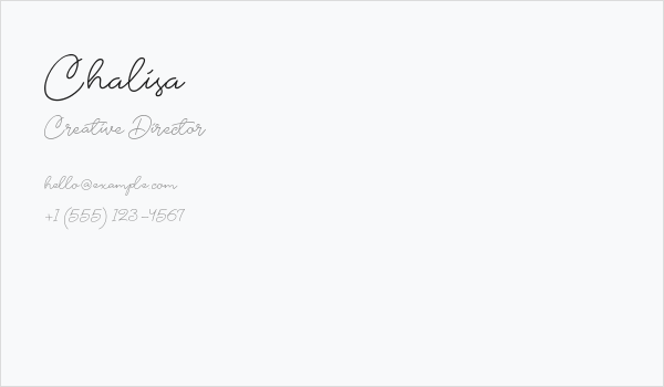 Chalisa Business Card