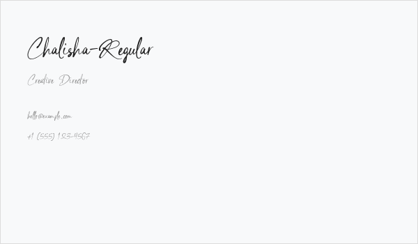Chalisha-Regular Business Card