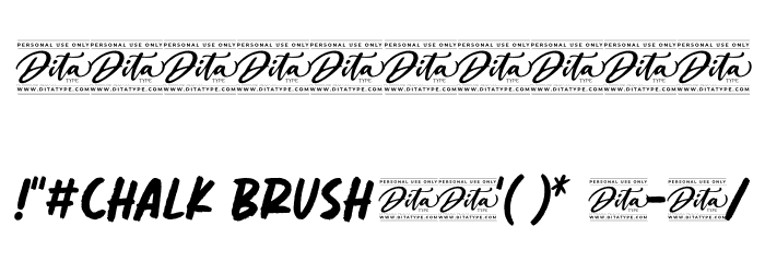 Chalk Brush Personal Use Font OTHER CHARS