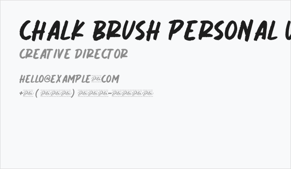 Chalk Brush Personal Use Business Card