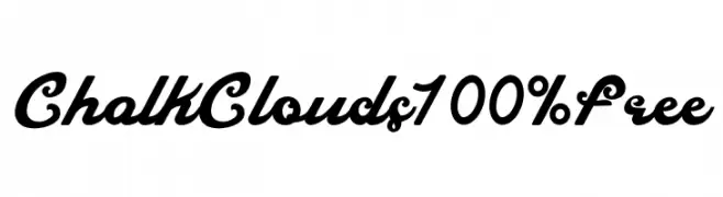Chalk Clouds 100%Free  Fuentes Gratis Descargar