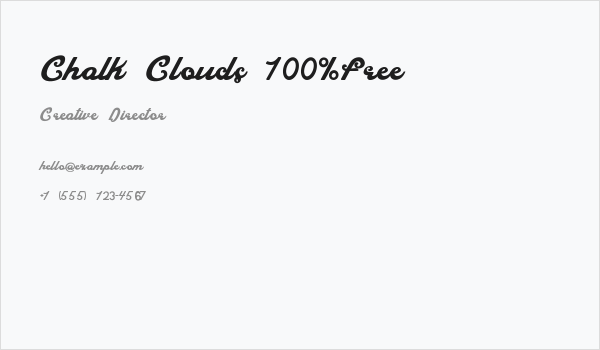 Chalk Clouds 100%Free Business Card