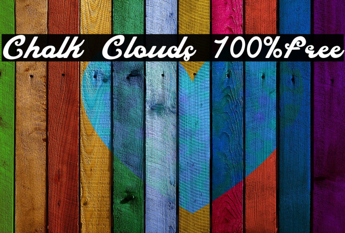 Chalk Clouds 100%Free Font examples