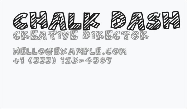 Chalk Dash Business Card