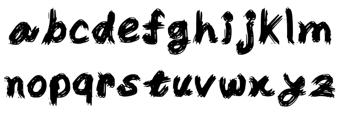 Chalk Drawings Regular Font LOWERCASE