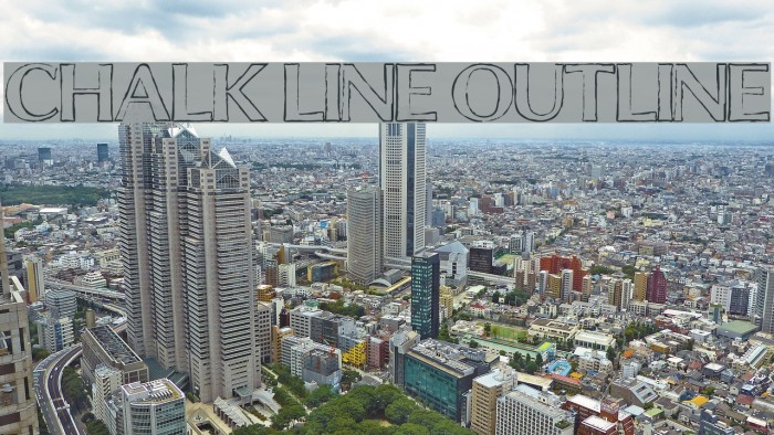 Chalk Line Outline Font examples