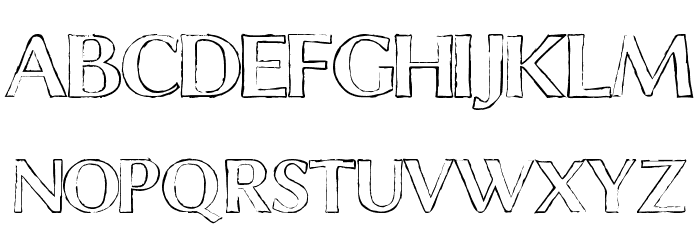 Chalk Line Outline Font LOWERCASE