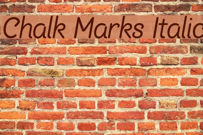 Chalk Marks Italic Font examples