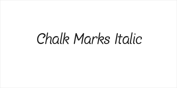 Chalk Marks Italic Logo