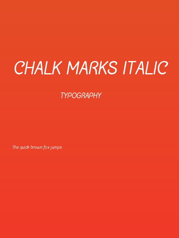 Chalk Marks Italic Poster