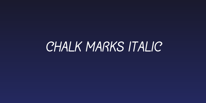 Chalk Marks Italic Social Header