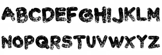 Chalk Scratches Rough Bold Schriftart Groß