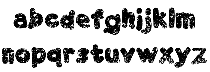 Chalk Scratches Rough Bold Font LOWERCASE